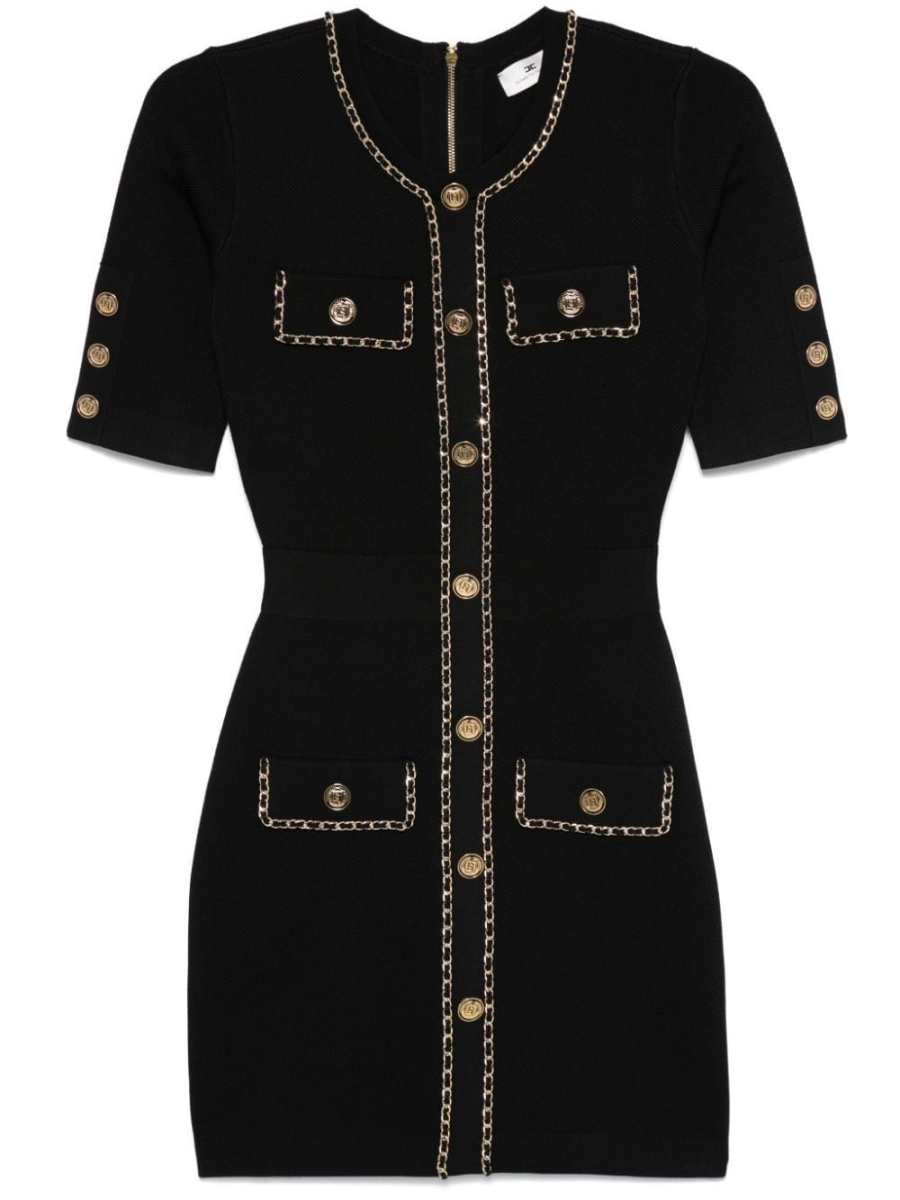 chain-detail mini dress
