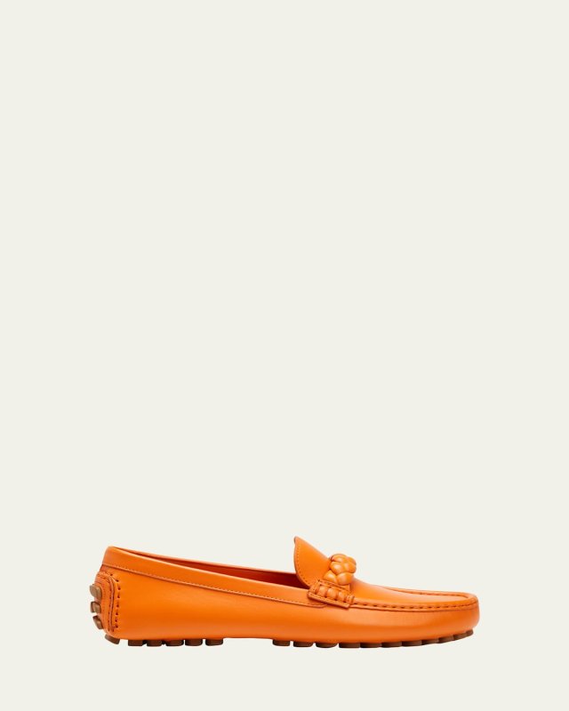 Monza Braided Leather Driver Loafers