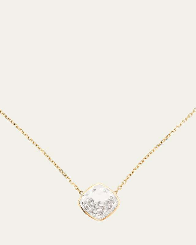 Naipe Twisted Cushion Kaleidoscope Shaker Necklace with Diamonds