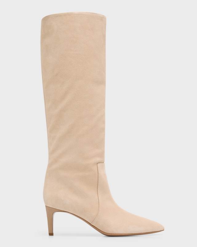 Suede Stiletto Tall Boots