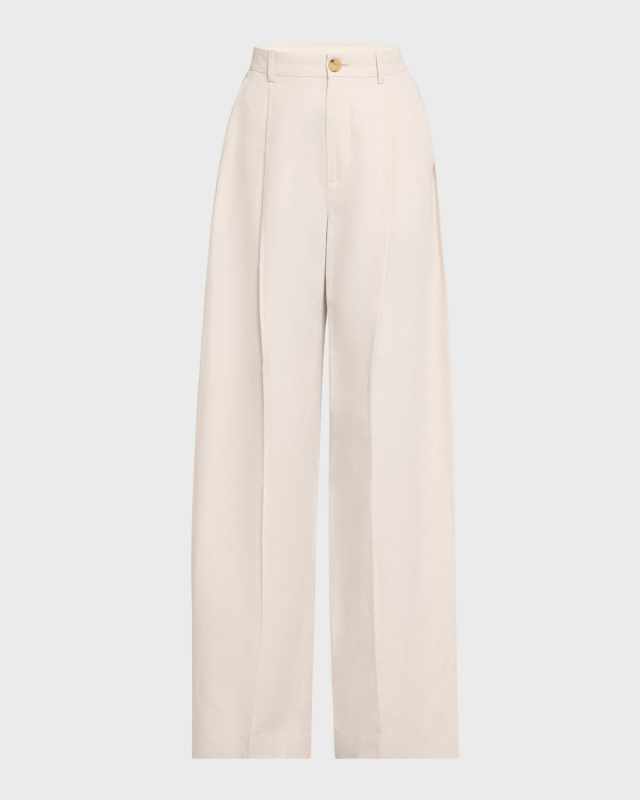 High-Waist Tailored Wide-Leg Pants