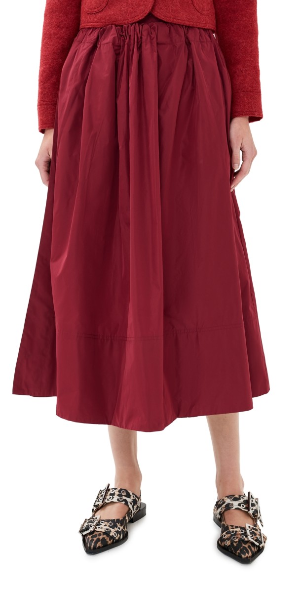 Nackiye Kelly Skirt Crimson