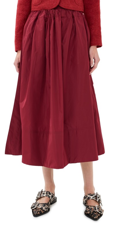 Nackiye Kelly Skirt Crimson
