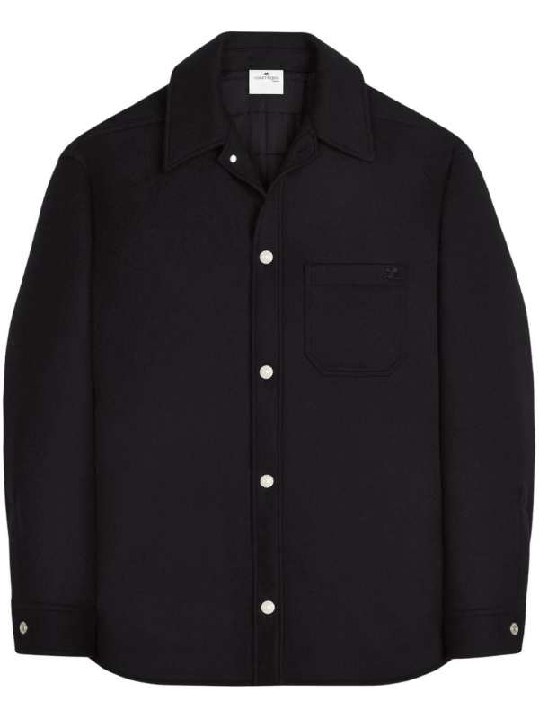 wool blend overshirt