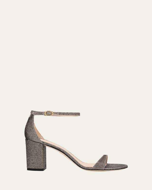 Nudist II Metallic Ankle-Strap Sandals