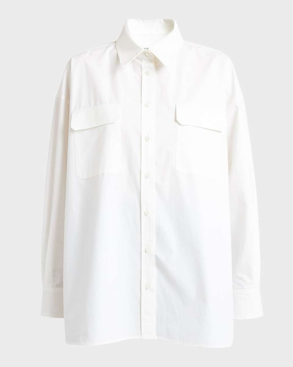 Leo Button-Front Shirt with Cargo Pockets