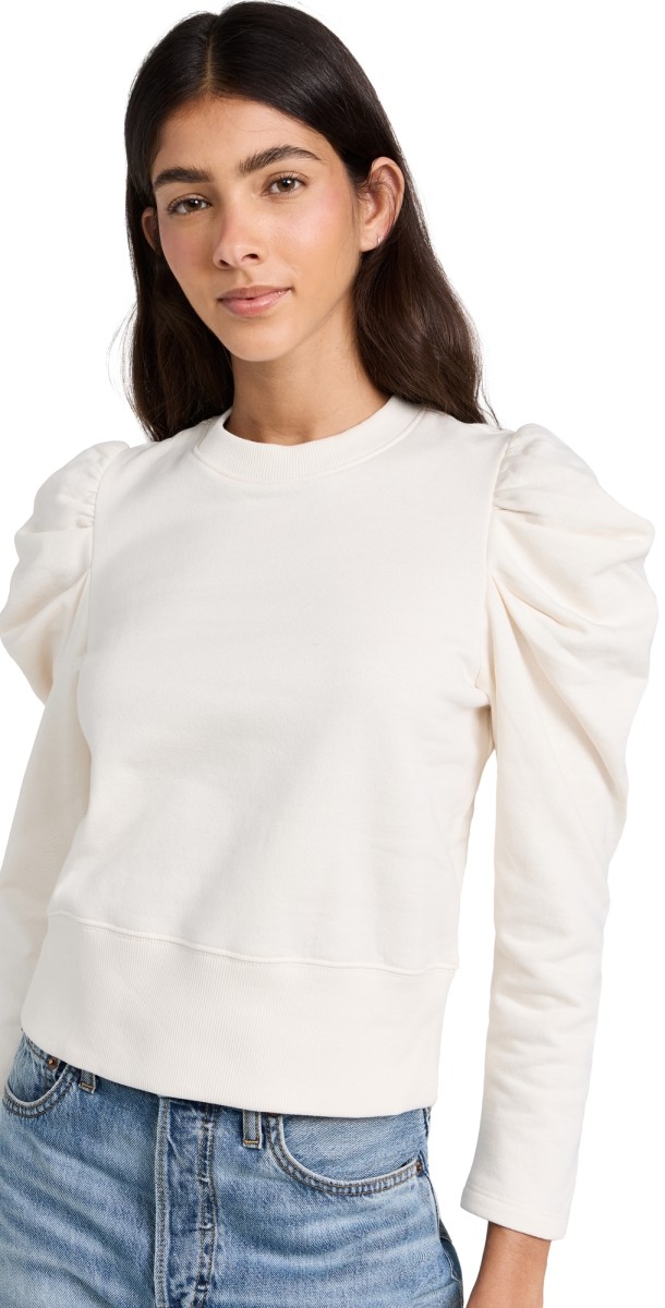 Sold Out NYC The Just Enough Puff Sweatshirt Cream