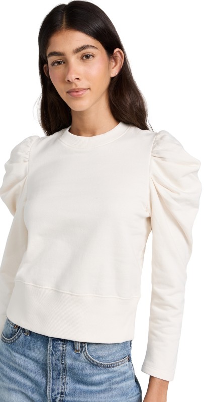 Sold Out NYC The Just Enough Puff Sweatshirt Cream