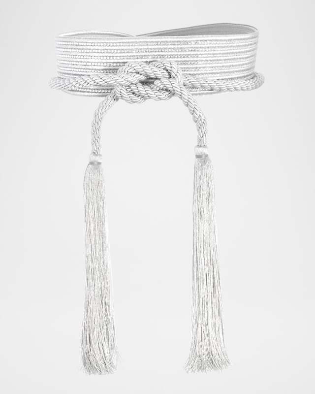 Corded Wrap Crystal Belt