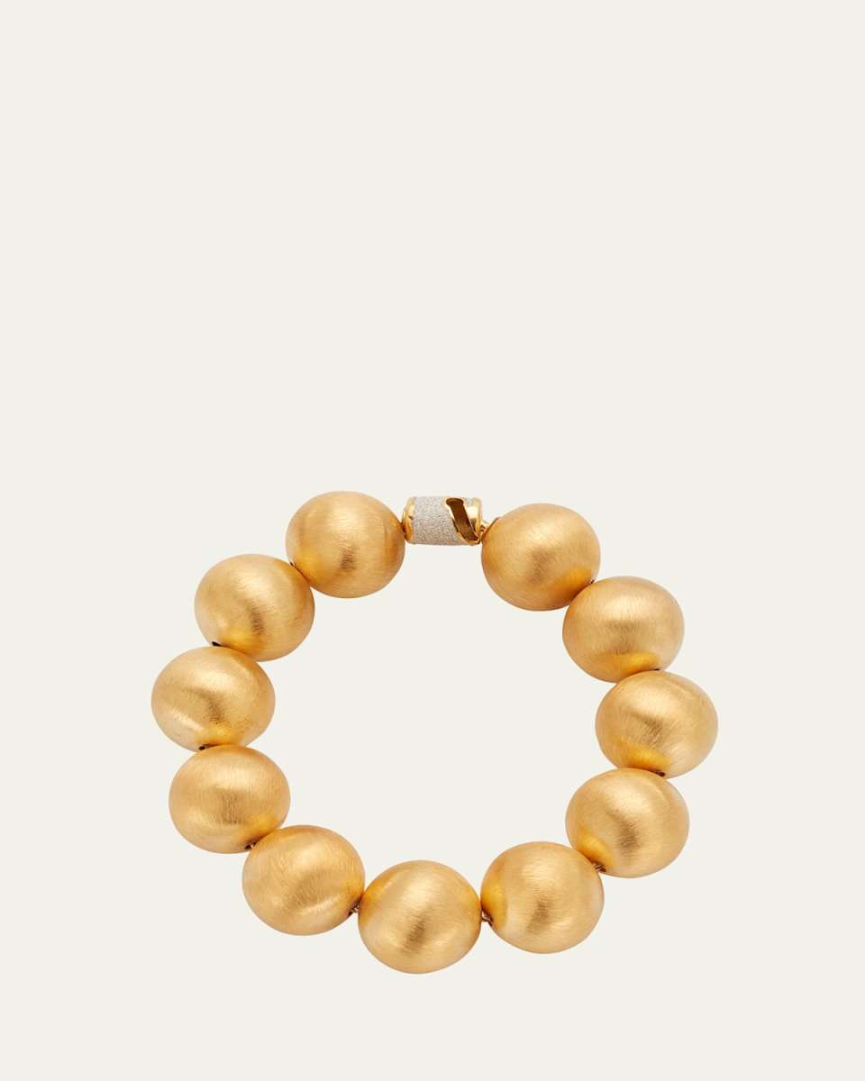 14K Gold Large Ball Bracelet