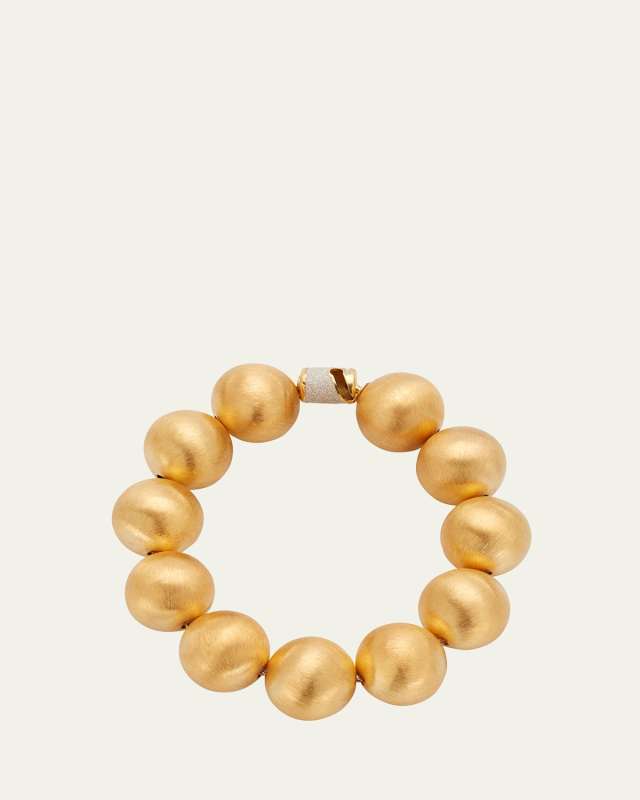 14K Gold Large Ball Bracelet