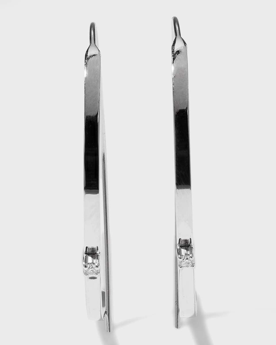 Small Flat Diamond Hoop Earrings