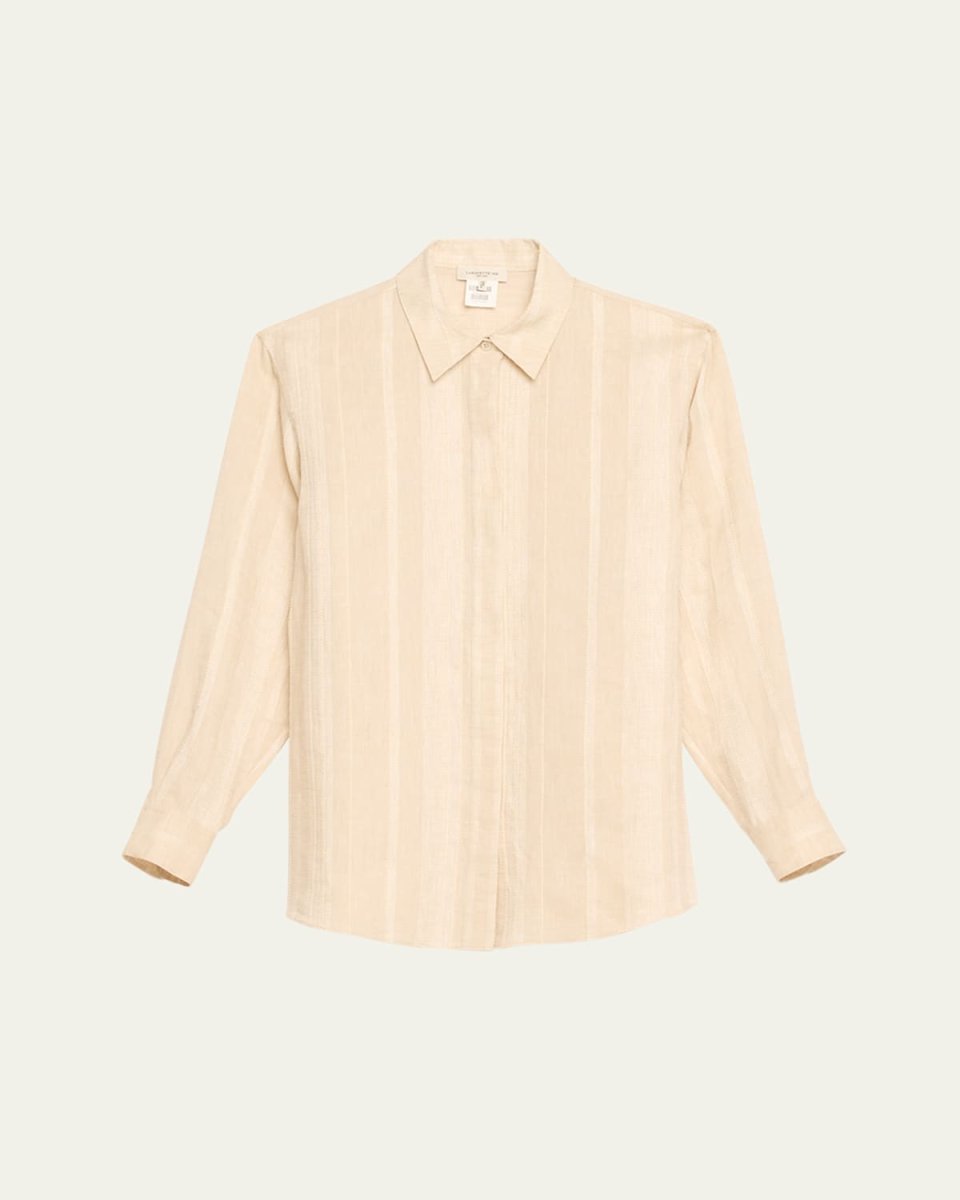 Striped Jacquard Boyfriend Shirt