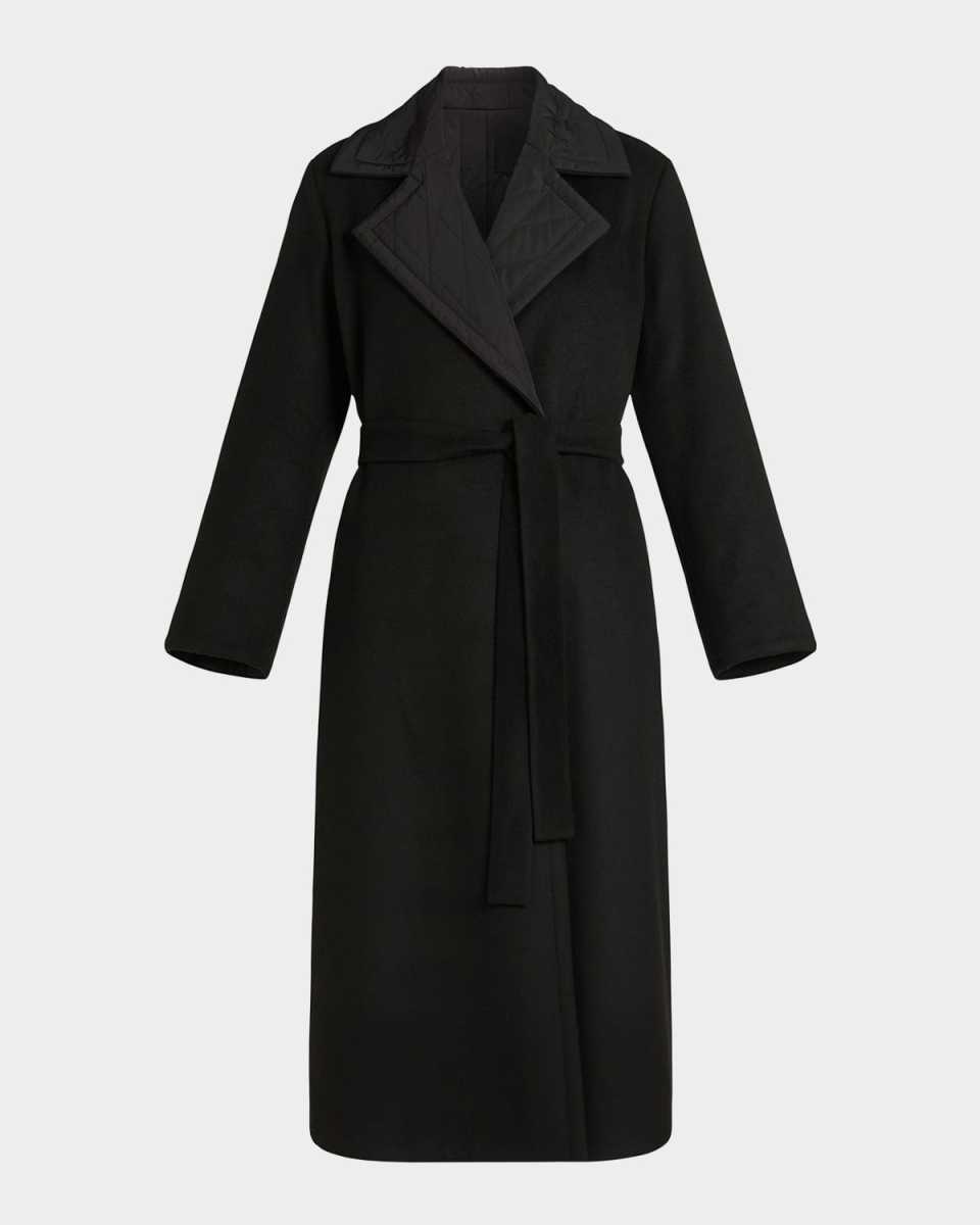 Plus Size Capanna Tie-Waist Wool Coat