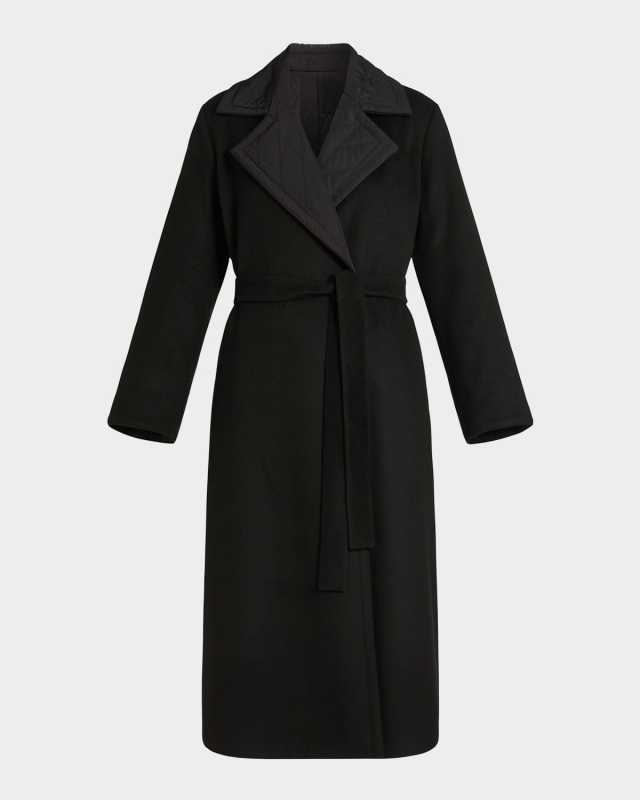 Plus Size Capanna Tie-Waist Wool Coat