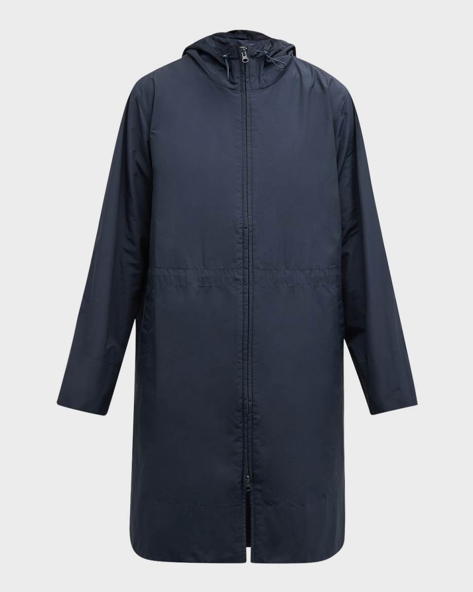 Lightweight Hooded Knee-Length Coat