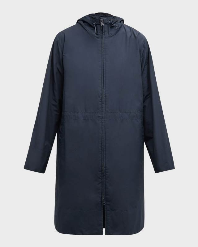 Lightweight Hooded Knee-Length Coat