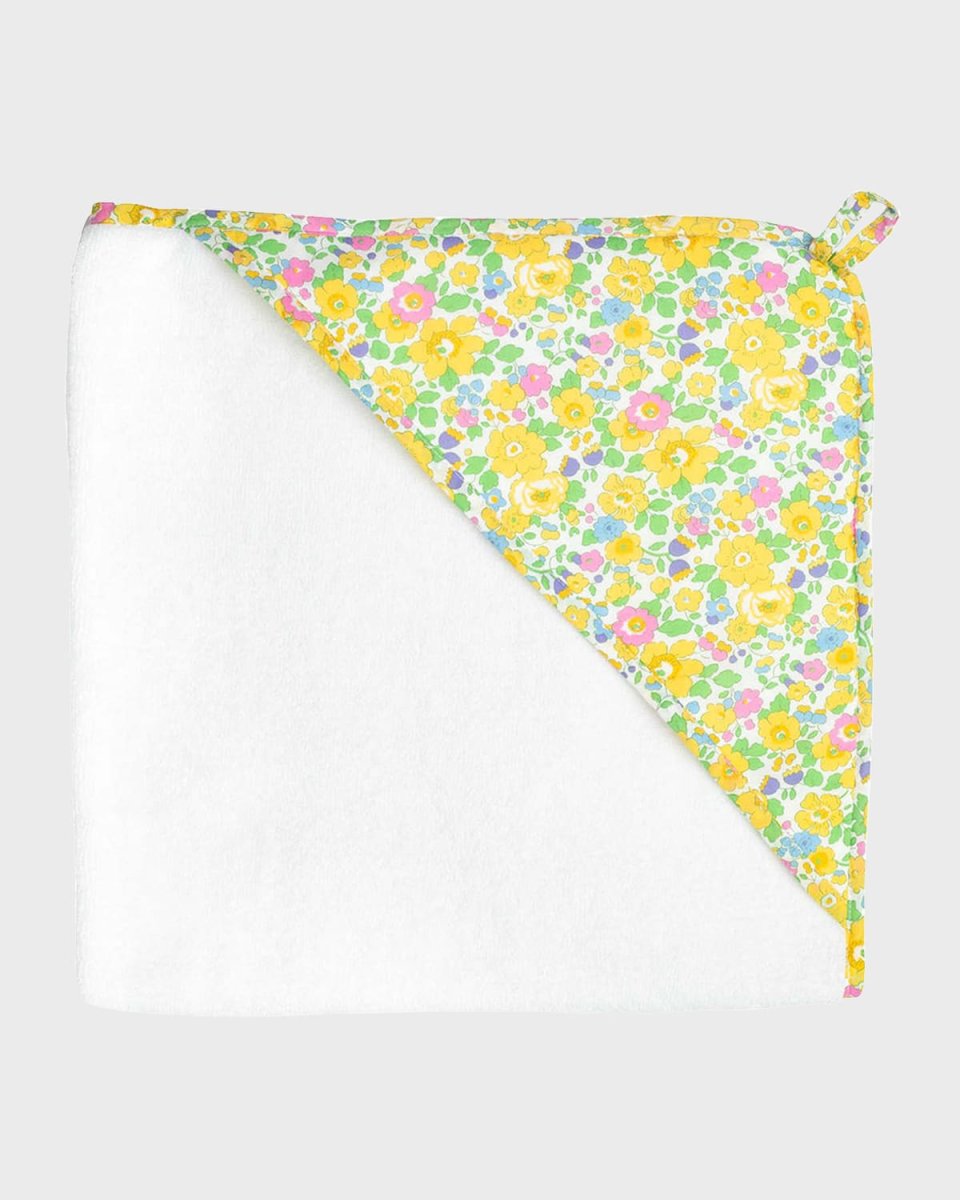 FLoral-Print Hooded Towel