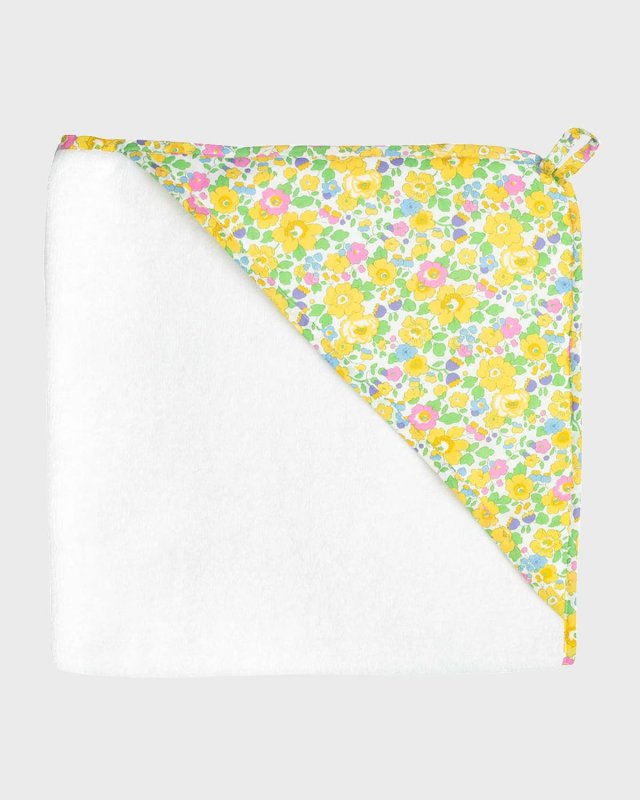 FLoral-Print Hooded Towel
