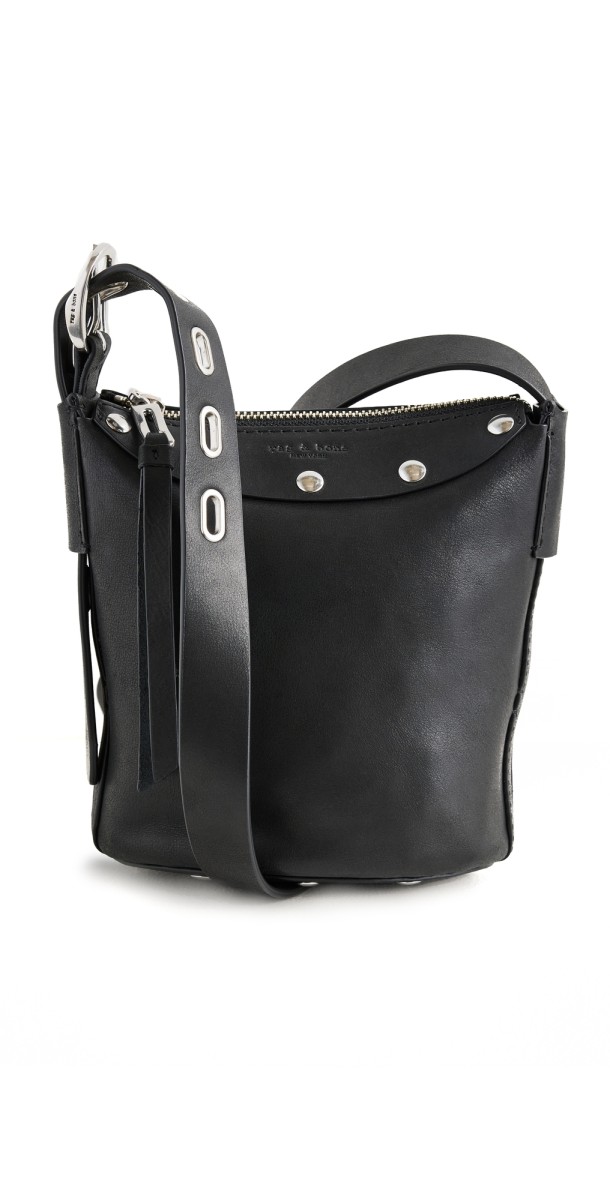 rag & bone Belize Mini Bucket Bag Studs Black