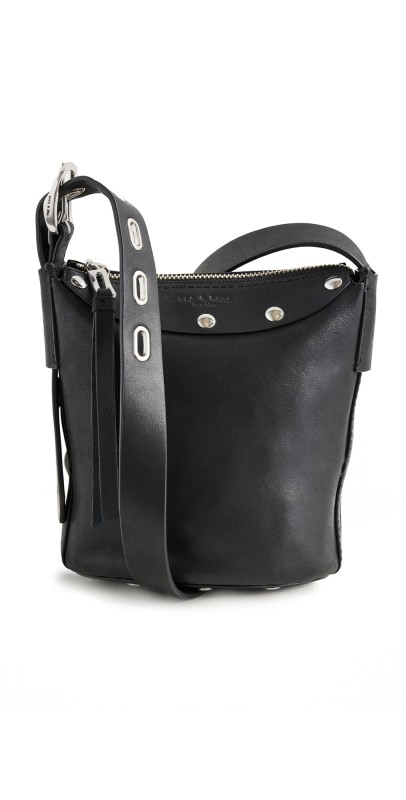 rag & bone Belize Mini Bucket Bag Studs Black