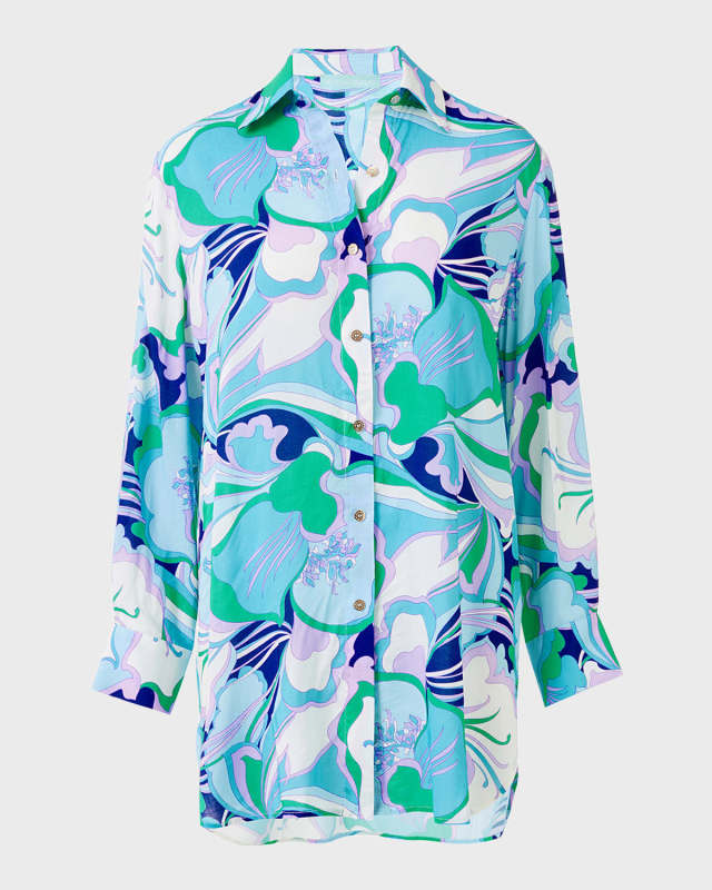 Paige Floral Long-Sleeve Tunic