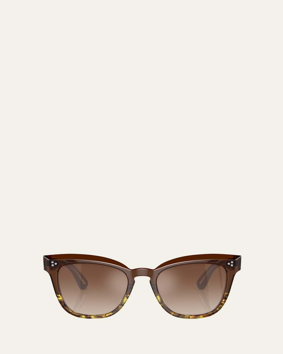 Beveled Acetate & Plastic Butterfly Sunglasses