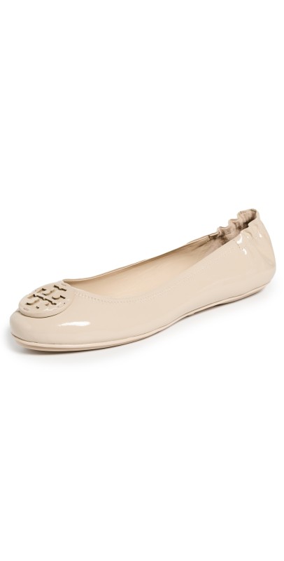 Tory Burch Minnie Travel Ballet Flats Stone Gray
