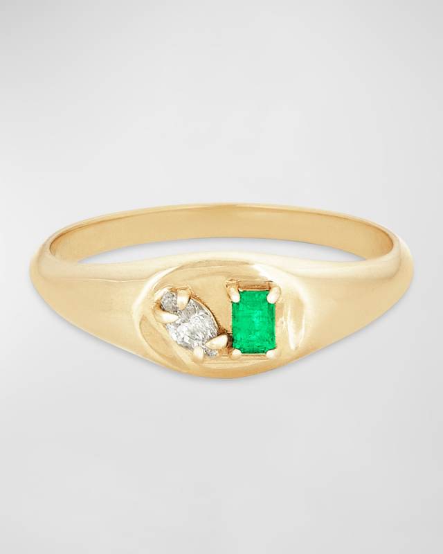 Emerald Luxe Pinky Signet Ring