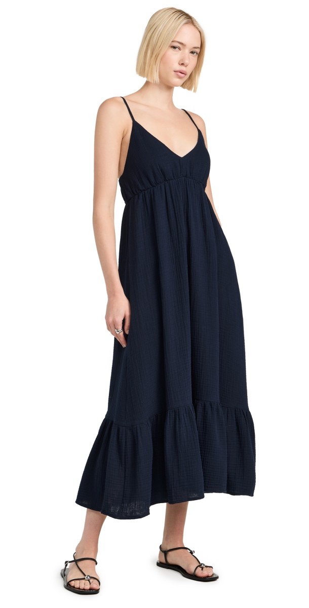 Splendid Kit Gauze Dress Navy