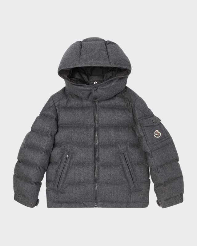Boy's Montgenerve Wool Quilted Jacket, Size 4-6