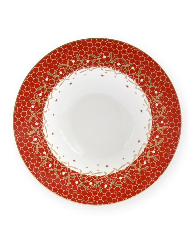 Noel Rim Soup Plate, 9"