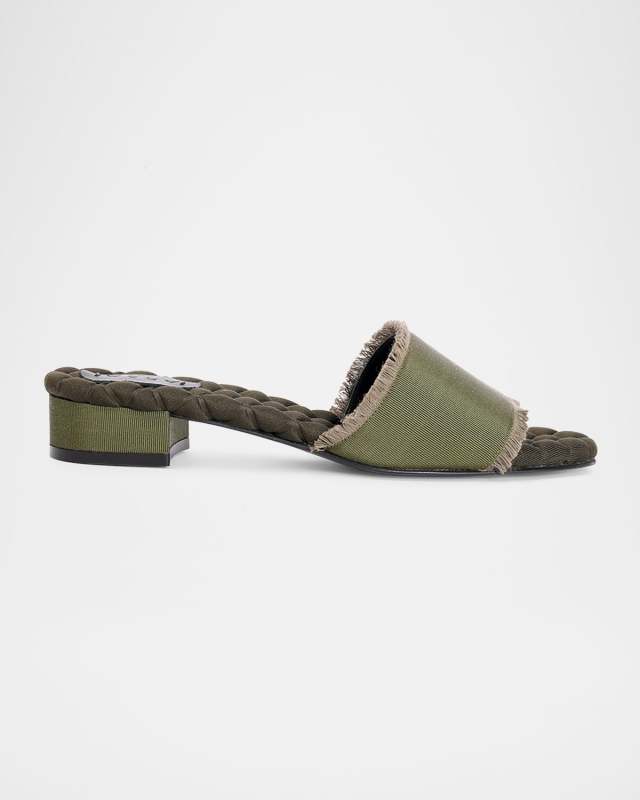 Giorgia Grosgrain Kitten Mule Sandals