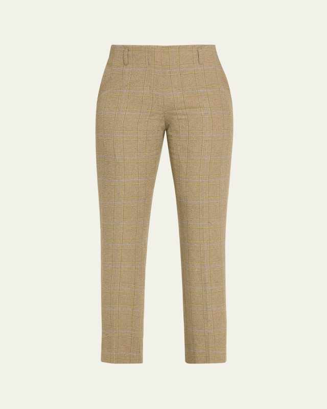 Paola Plaid Cropped Pants