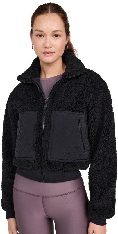 Alo Yoga Sherpa Edge Bomber Black