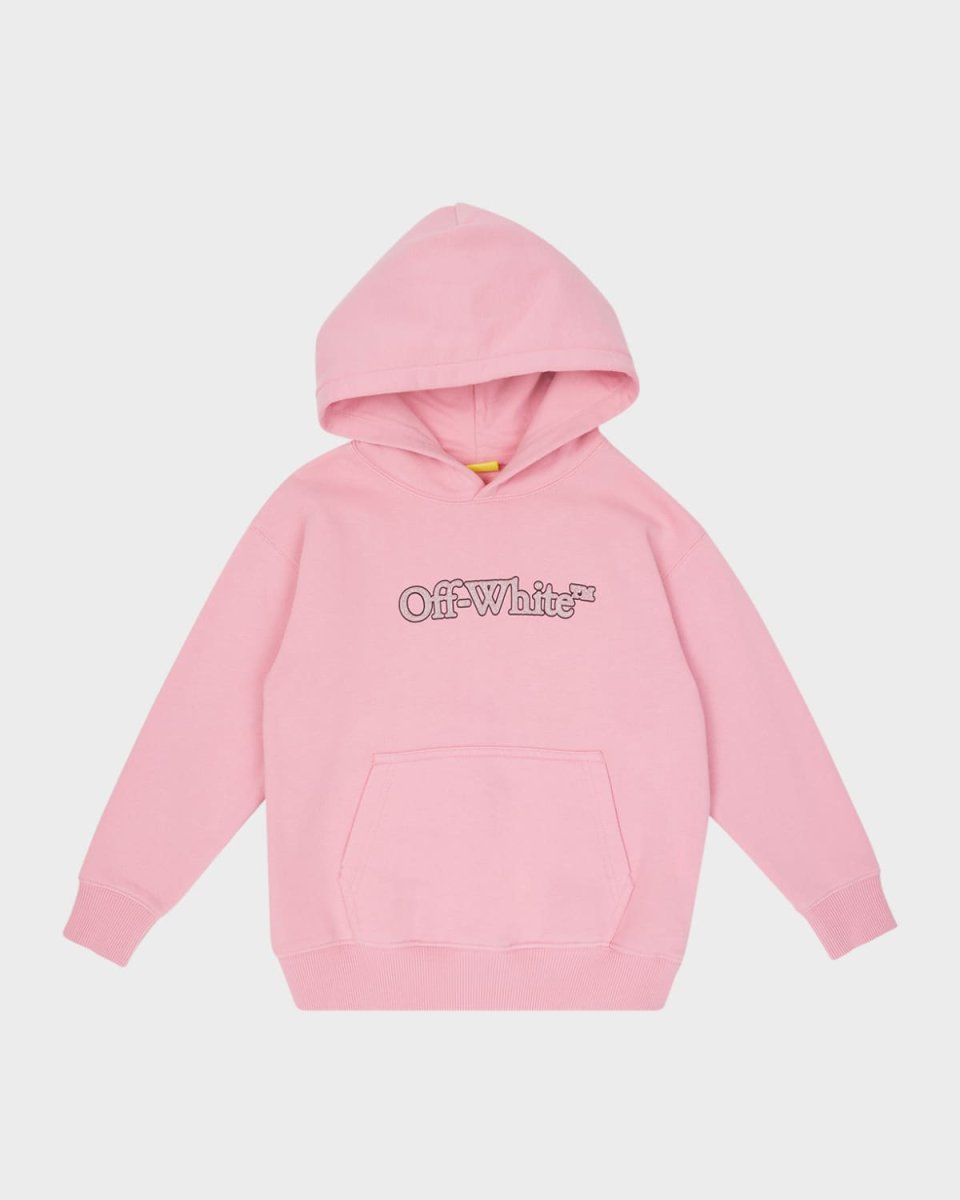 Girl's Bookish Glitter Logo-Print Hoodie, Size