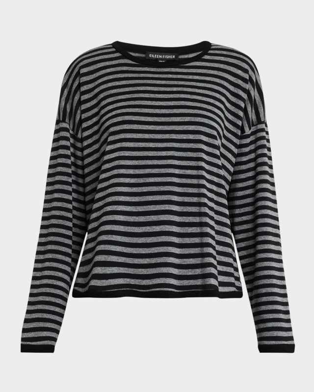 Striped Brushed Terry Top