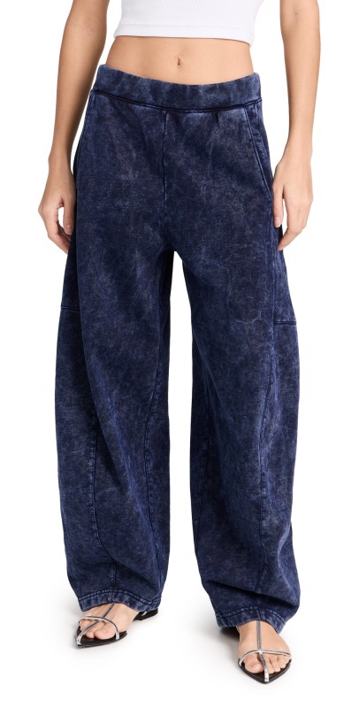 Tibi Acid Wash Sweatshirt Winslow Pants Acid Navy