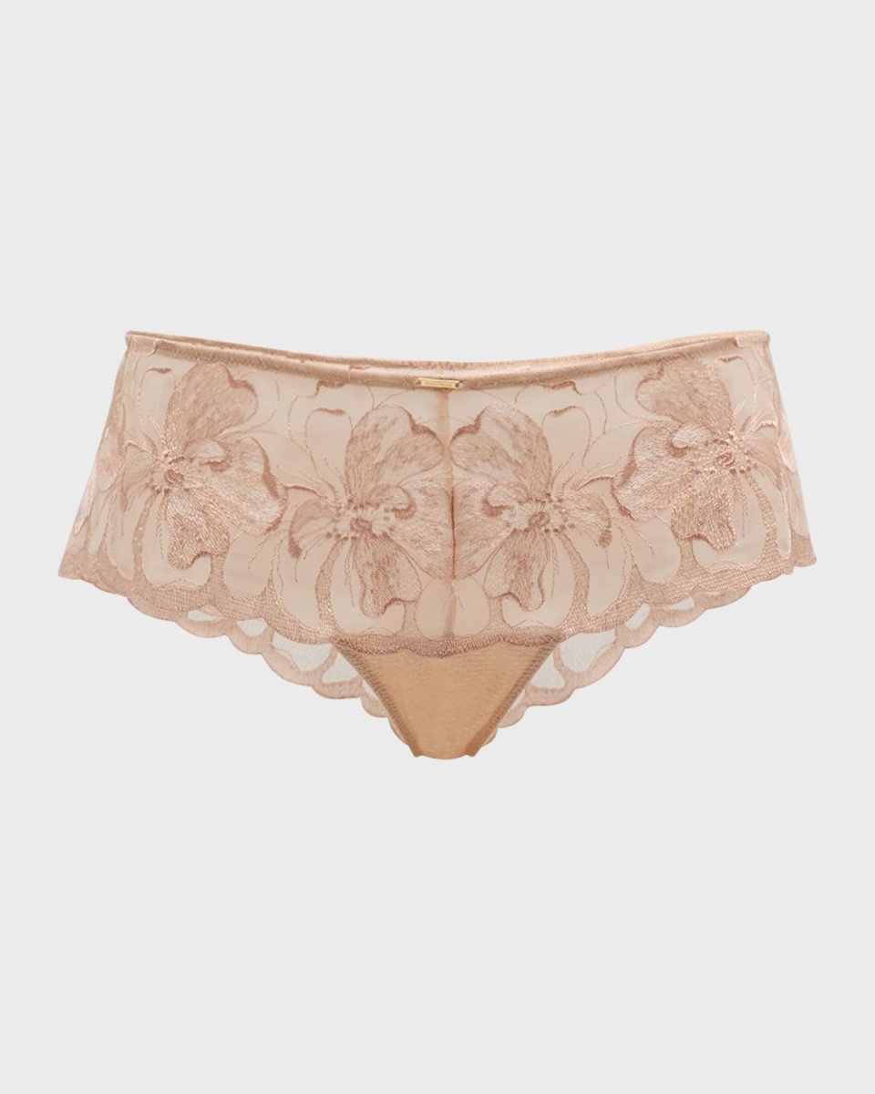 Fleur Floral-Embroidered Lace Hipster Briefs