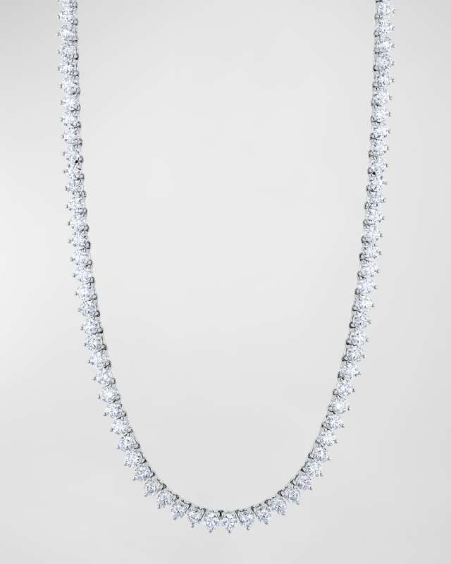 18K Gold 3-Prong Opera 16" Diamond Necklace, 16.50tcw