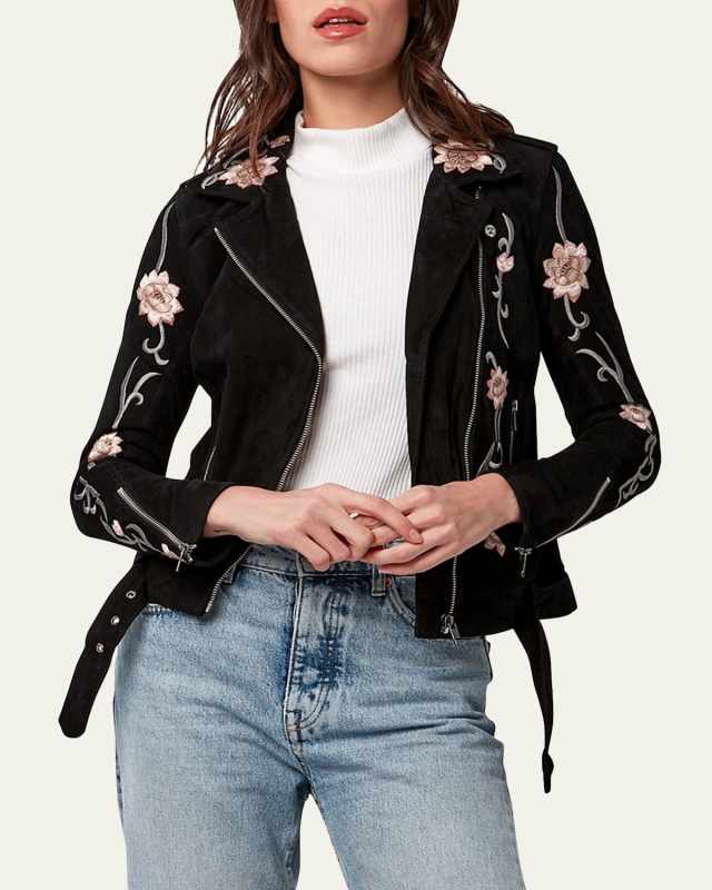 Lotus Flower Leather Jacket