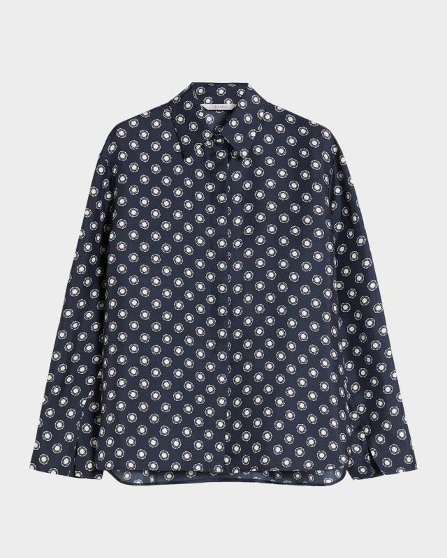 Urna Medallion-Print Silk Shirt