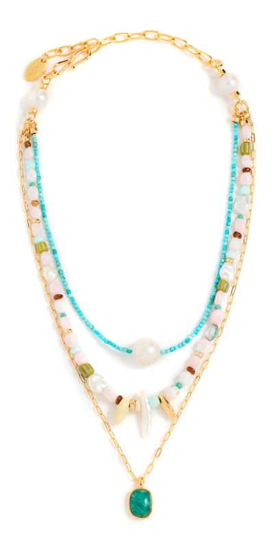 Lizzie Fortunato Off Shore Necklace In Pink Sands Multi