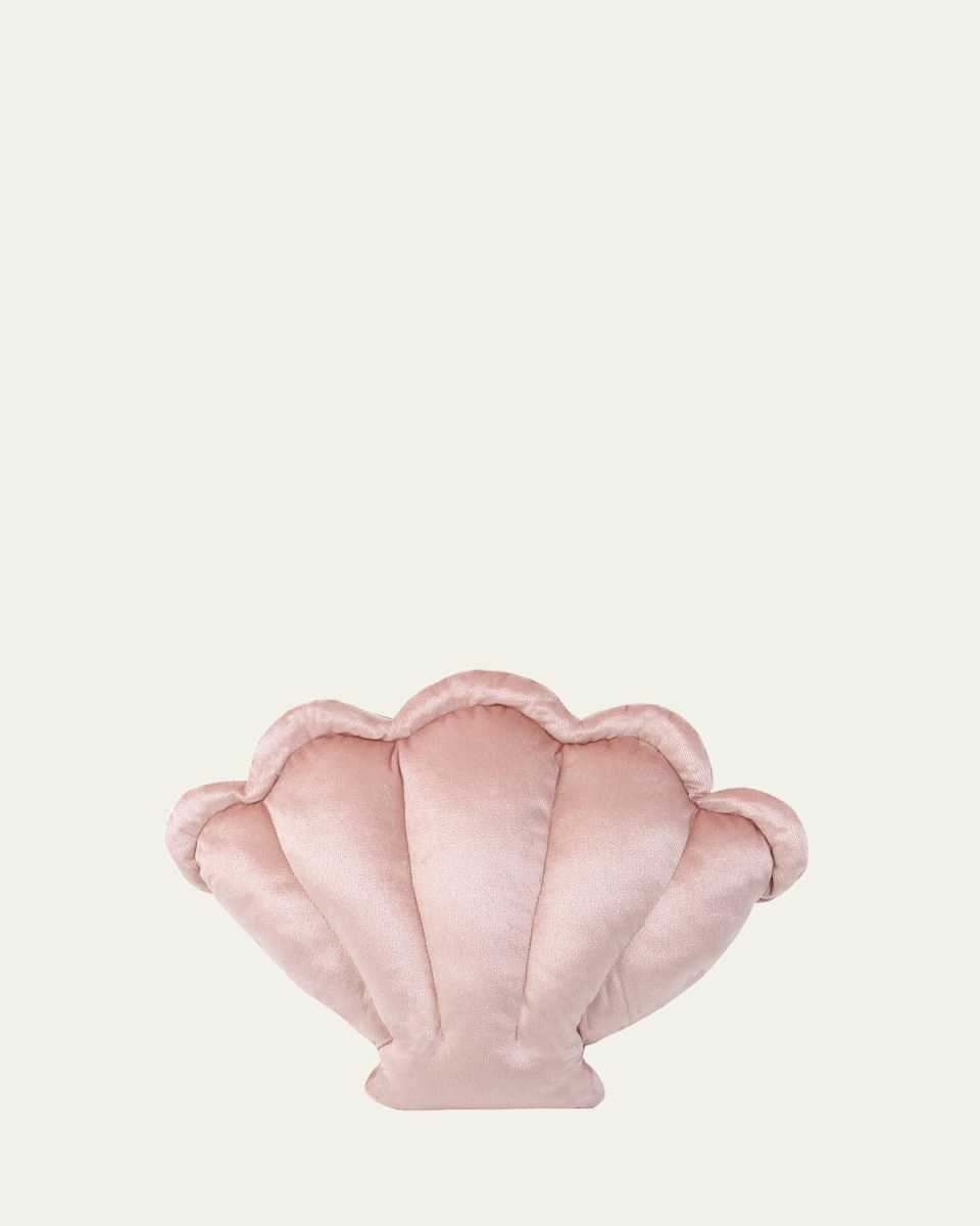 Pearl Oyster Plush Velvet Pillow 14 in