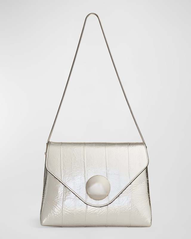 Bobbi Envelope Flap Eel-Embossed Shoulder Bag