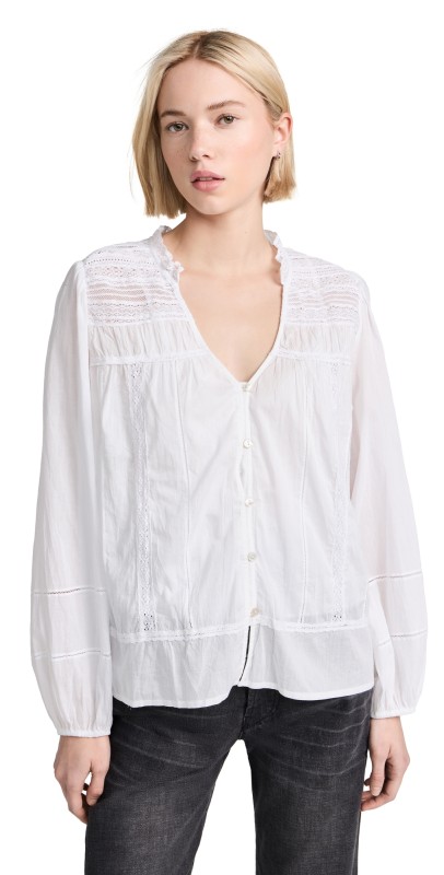 Velvet Liam Blouse White