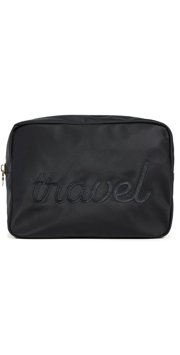 Stoney Clover Lane Noir Travel Embroidered Large Pouch Noir