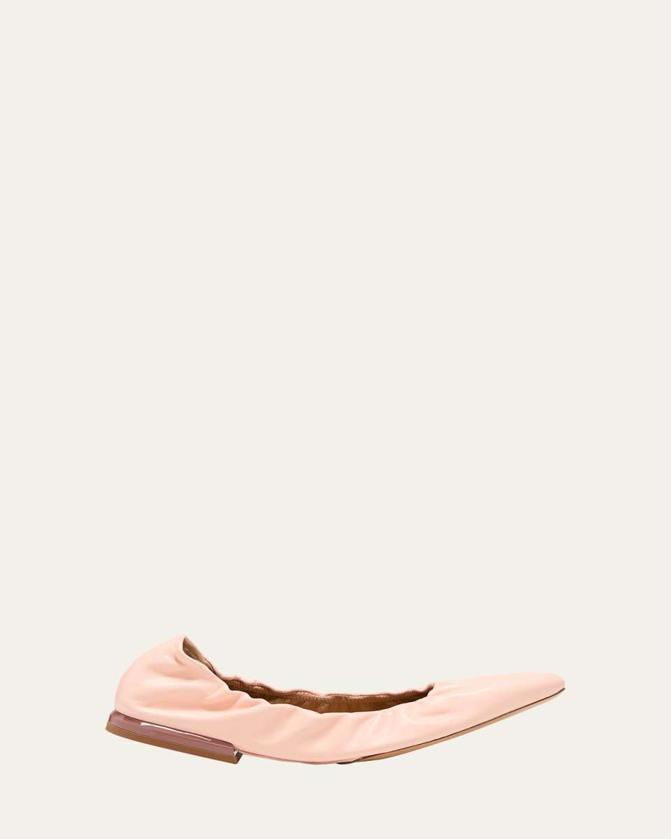 Lambskin Point-Toe Ballerina Flats
