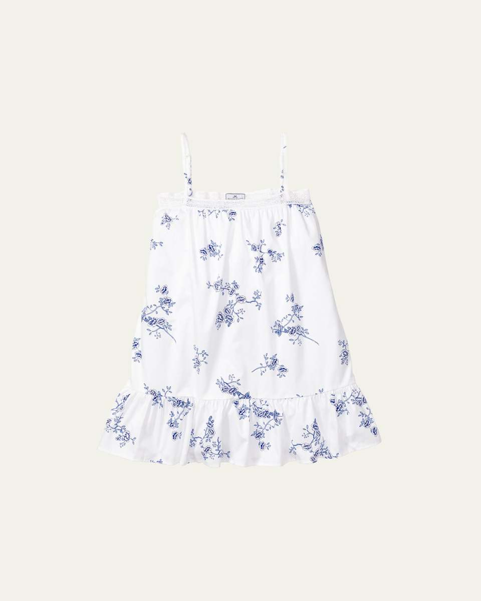 Kid's Lily Floral-Print Lace Night Gown, Size 6M-14