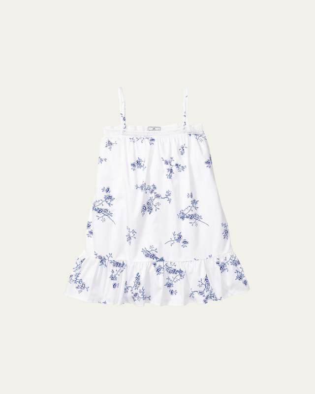 Kid's Lily Floral-Print Lace Night Gown, Size 6M-14